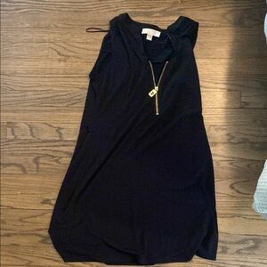 Michael Kors Black and Gold Sheath Mini Dress